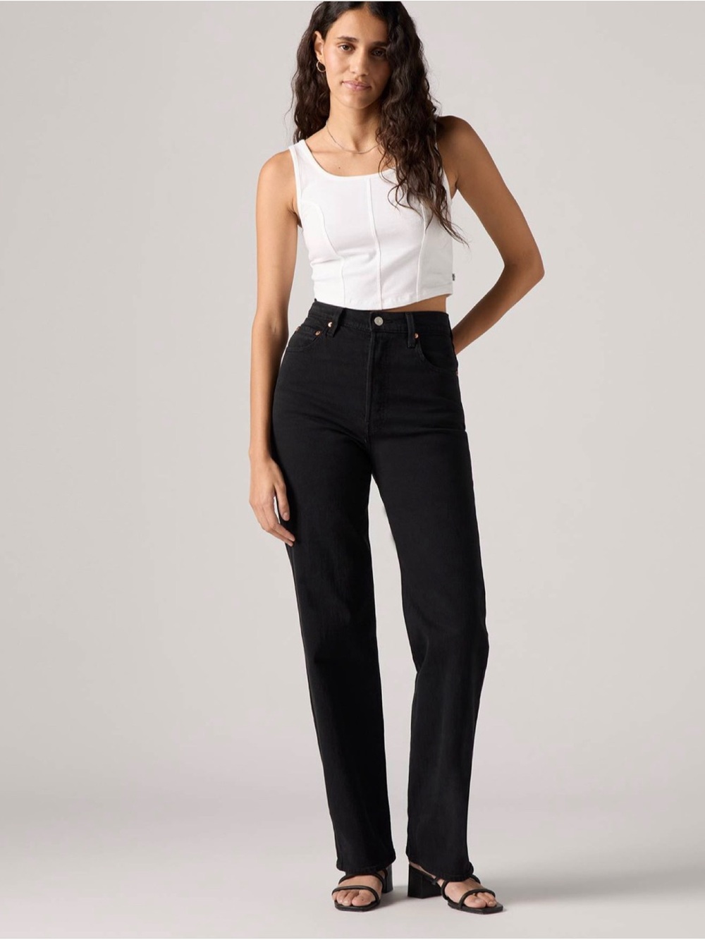 Levi's Black Ribcage Straight Full Length Women’s Jeans 30W x 32L